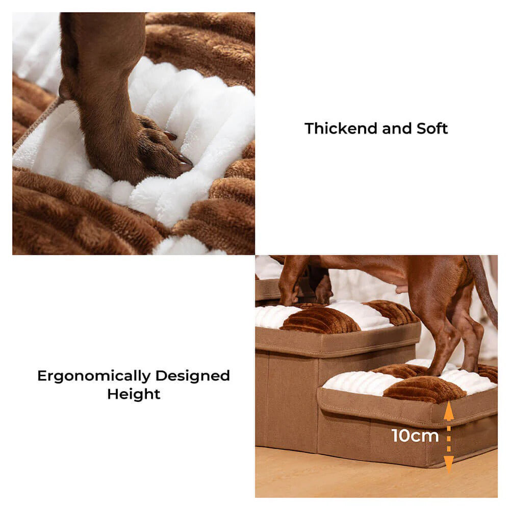 Foldable Dog Stairs with Hidden Storage (3 STEP)