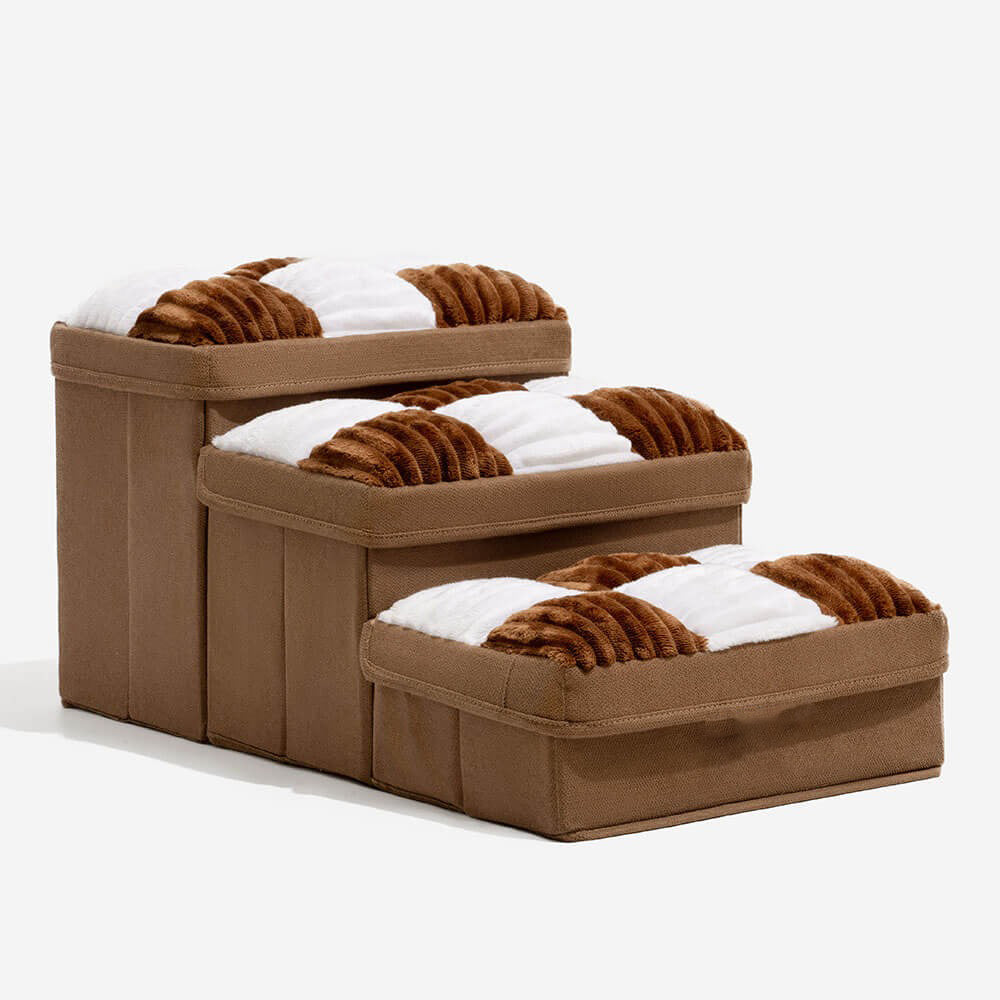 Foldable Dog Stairs with Hidden Storage (3 STEP)